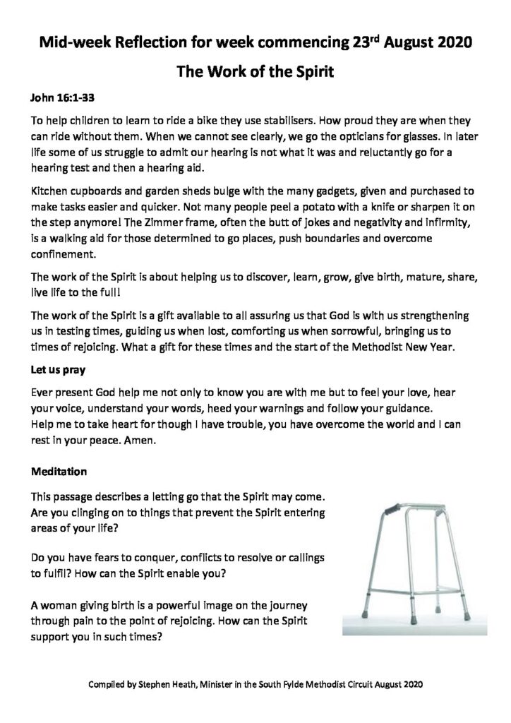 Methodist Daily Reflection Stephen’s letter, Worship this week, BBC Services,Readings commencing ...